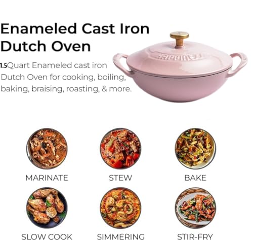 Cast-Iron-Dutch-Oven-15-Quart-Dutch-Oven-Pan-with-Lid-Round-Dutch-Oven-Cast-Iron-Pan-with-Non-Stick-Enamel-Coating-For-All-Stoves-up-to-500F-Kitchen-Dutch-Oven-Pink