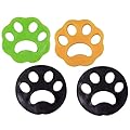 INTVN 4 Pcs Pet Hair Remover for Laundry, Washing Machine Hair Remover Laundry Hair Remover Balls- Non-Toxic Reusable with Remove Hair from Dogs and Cats on Clothes (Green+Yellow+black)