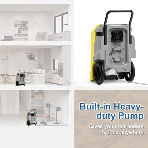 Image of ALORAIR Commercial Dehumidifier with Pump Drain Hose, 190 Pints Industrial Dehumidifiers Large Capacity for Basements, Garages, Mall & Job Sites, 6 Years Limited Warranty