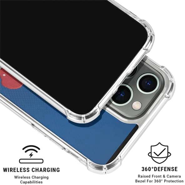 Skinit Clear Phone Case Compatible with iPhone 16 Pro - Officially Licensed NFL Buffalo Bills Vintage Design