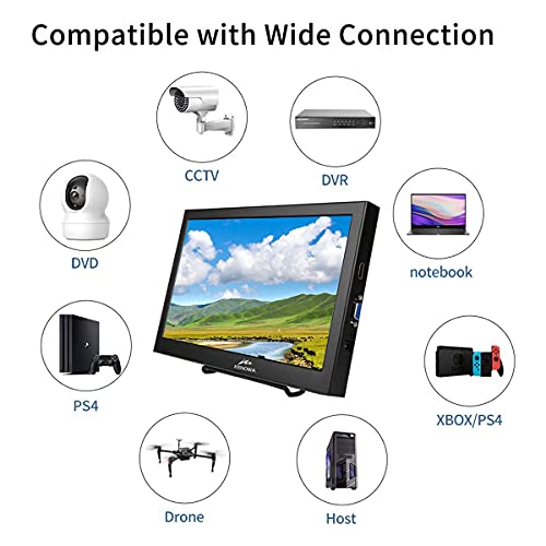Kenowa 13.3 Inch Portable Monitor, Pc 16:9 Display With Hdmi Vga External Screen For Computer/Laptop/Raspberry Pi / Ps3/Ps4 Xbox,Aluminum Housing,Hd Resolution 1366X768 60Hz #TOP3