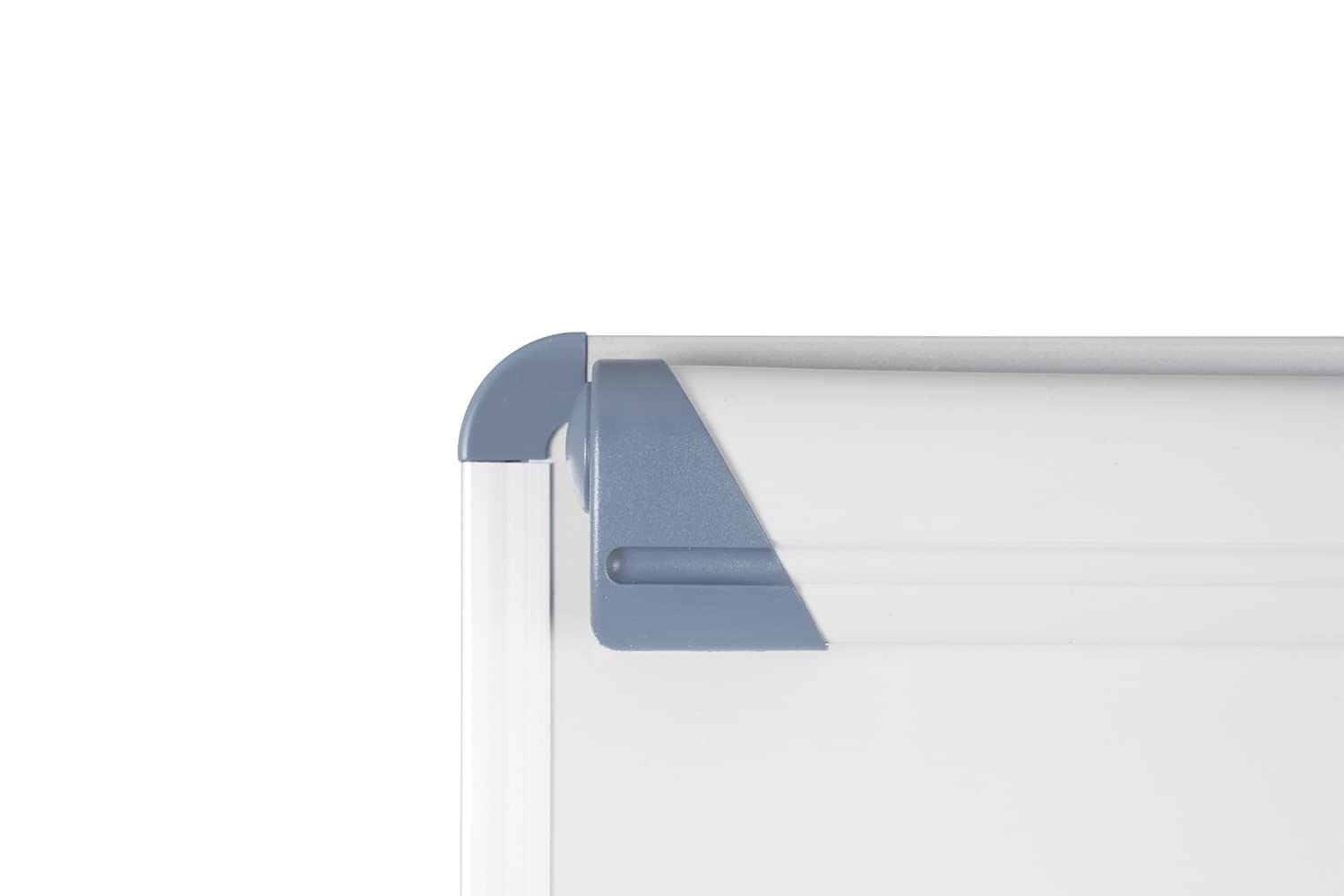 Bi-Joy Pizarra Blanca Magnética con Caballete Trípode, 70 x 100 cm, Marco Gris y azul, con Bandeja y Clip Ajustable para Bloques
