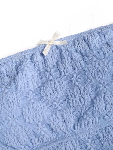 seamoly Lace Asymmetrical Slit Bowknot Decor Tie Side Tankini Set3