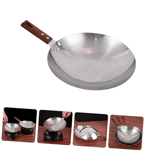 Wok de Acero Inoxidable 22 cm con Mango de Madera miniatura 5