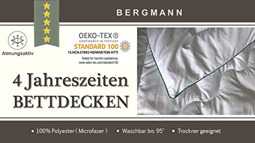 Bergmann Bettdecke Bambusmotiven für Allergiker, Kinder und Erwachsene, Microfaser Decke, Steppdecke waschbar bis 95°, Öko Tex, Schlafdecke - Weiche Steppbettdecke Polyester Füllung 135 x 200 cm - Image 8