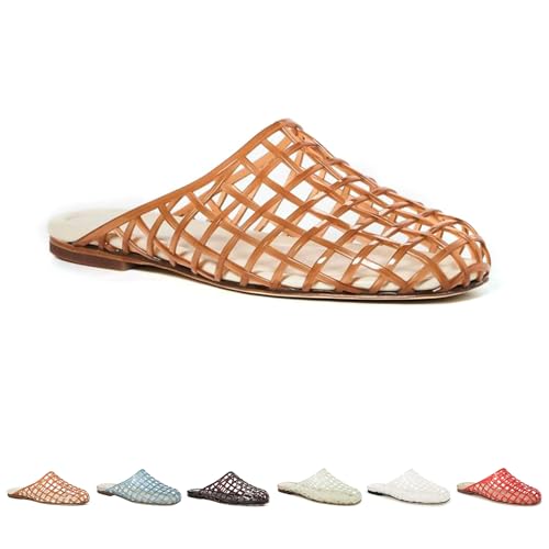 Clear Jelly Shoes for Women Slip on Closed Toe Flats Sandals Jelly Mesh Slides Comfortable Summer Beach Slippers