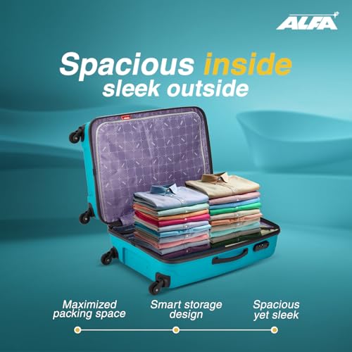 Image of ALFA by VIP Rhino Set of 2 Trolley Bag 55, 65cm | Hard Luggage| Smooth 4-Wheel Suitcase| Combination Lock with Secured Zip| Sturdy Push Button | 3-Year Warranty