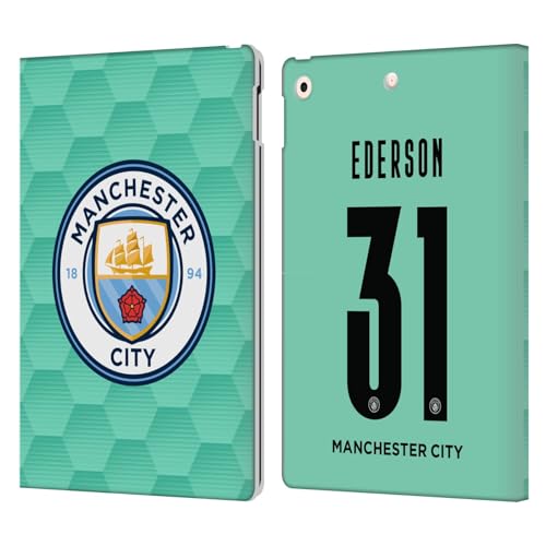 Housse iPad 10.2 Manchester City Ederson protection cuir avec porte-carte pour tablette Apple