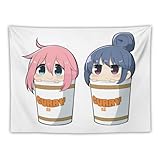 壁タペストリー おしゃれアニメ柄 ゆるキャンプ 各務原 なでしこ 布ポスター 壁掛け タペストリー 大判 【雰囲気転換 背景 多機能】 室内装飾 ファブリック装飾 模様替え モダン 装飾小物 部屋 ホームインテリア マンションの飾り小物 窓カーテン 簡単にかける 30"x40"