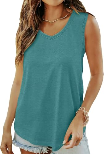 KISSMODA Womens Flora Print Tank Tops Ribbed Summer Shirt Sleeveless Summer Casual Women Blouses(S-3XL)