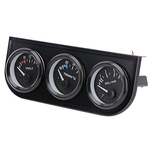 Mikinona 52mm Triple Kit Water Temp Gauge Oil Temp Gauge Temperature Oil Pressure Gauge Sensor Water Temperature Gauge Car