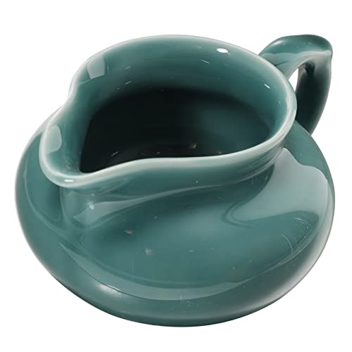 CORHAD Milk Jug Gravy Pourer Sauce Cup Gravy Boat Pourer Dish Gravy Bowl Gravy Boat Oatmeal Small Coffee Milk Creamer Soy Sauce Bowls Gravy Container Individual Gravy Jugs Green Ceramics