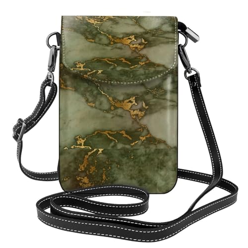 Porte-téléphone marbre vert et or avec rangements cartes pour simplifier votre quotidien