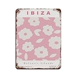 Póster de viaje de Ibiza, estilo vintage, de metal, para pub, club, cafetería, bar, hogar, decoración de pared, póster retro de 30 x 40 cm