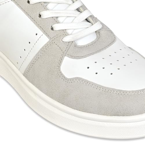 Image of Allen Cooper Men's High-Top Sports Sneakers | Lightweight Training & Casual Shoes | Non-Slip Gum Sole, Breathable Comfort, Stylish Orange Stripes | Ideal for Gym, Running