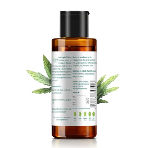 Image of Hampa Hemp Seed Oil for Pets-50 ml | Wholesome Nutrition for pet Dog, Cat | Rich in Omega 3, 6 & Antioxidants | Maintains Healthy Skin & Boost Immunity | Helps in Pain Relief, Stress Calming, Anxiety
