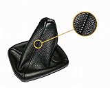 Schaltmanschette Schaltsack Sack Schwarz Faden Schwarz Echt Leder Automatik myshopx SA74