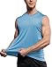 Cakulo Mens Sleeveless Muscle Workout Shirts Quick Dry Gym Athletic Running Tank Tops Pack Swim T Shirt Blue/Blue/White 2XL