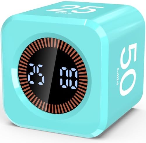 Digital Pomodoro Timer Cube 5/10/25/50min, Visual Productivity Fl...