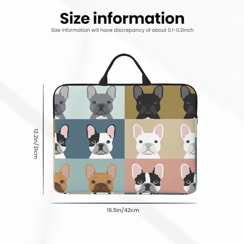 french bulldog 14in Laptop Case Sleeve Bag miniatura 6