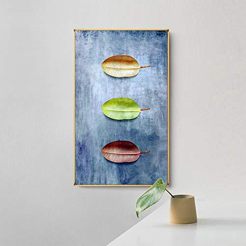 Cuadros modernos de hojas abstractas para decorar el salón de casa 4