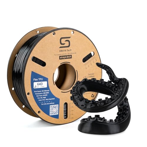 Siraya Tech Flex TPU 64D – Filament 3D élastique haute performance, durable et résistant à l'usure, facile à imprimer, testé ISO 10993, idéal pour les...