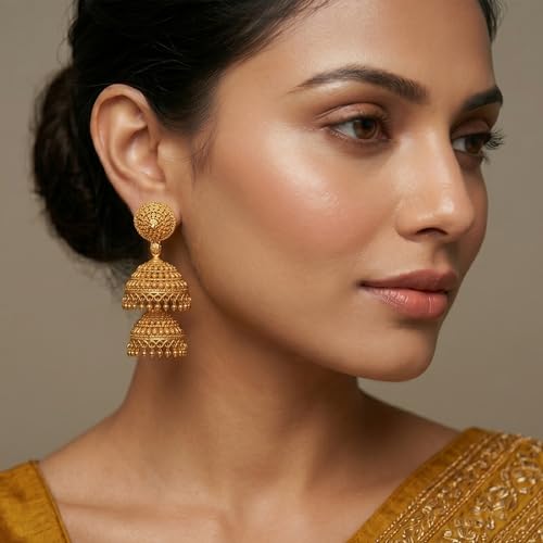 Image of JFL - Jewellery for Less Gold Plated Copper Earrings For Women