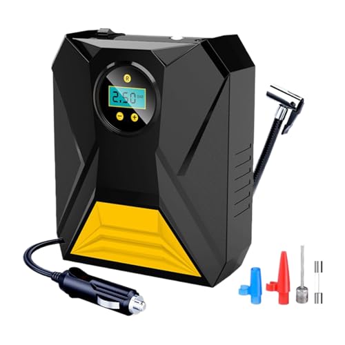 Inflador de neumáticos | Inflador de neumáticos portátil para coche, pantalla digital de 12 V, medidor de presión eléctrico para automóviles, bicicletas, camiones, motocicletas, pelotas de coche