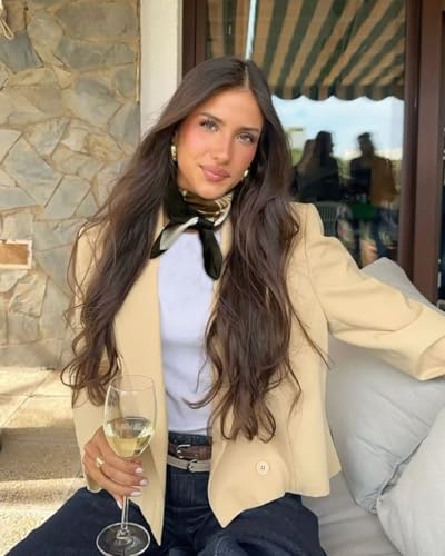 27.5" Head Scarf for Women, Large Square Satin Hair Scarf Neck Silk Scarves Hair Wrap Bandanas For Sleeping3