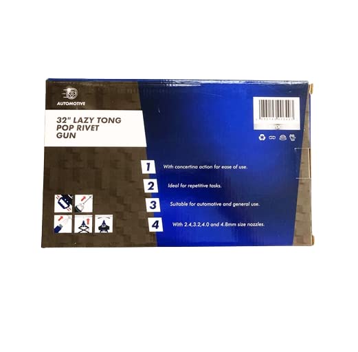 Toolzone Pistolet nitowniczy do leniwych szczypiec, 3 dysze (do 6,4 mm)
