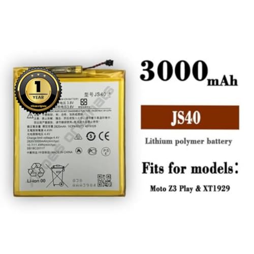 Image of (S40 Battery for Motorola Z3 Play XT1929-1 XT1929-4 XT1929-5 XT1929-6 XT1929-8 Battery with 1 Year Warranty** B136)