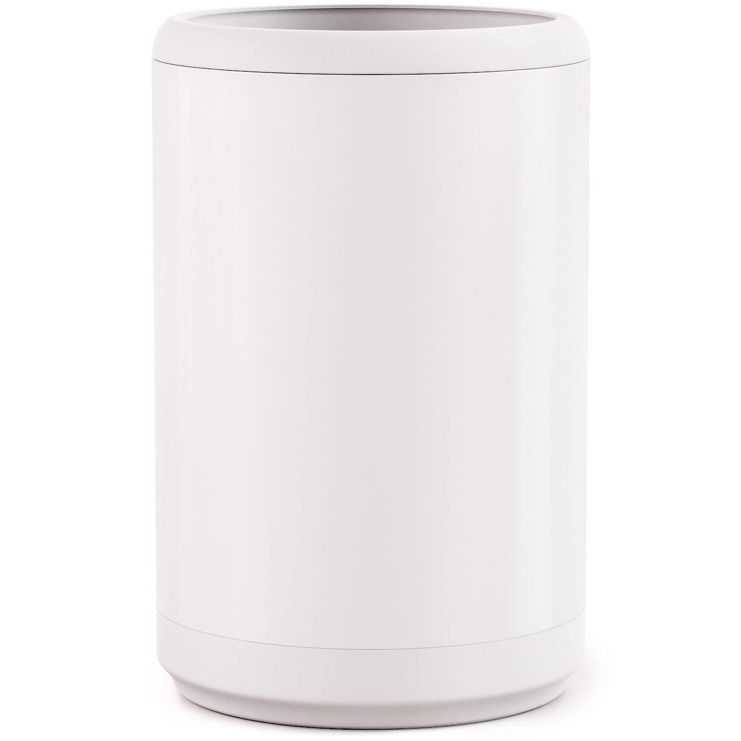 Maars Standard Can Cooler for Beer & Soda | Stainless Steel 12oz Beverage Sleeve, Double Wall Vacuum Insulated Drink Holder - Gloss White