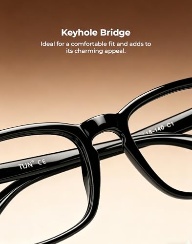Image of TIJN Blue Light Blocking Glasses for Women Men Square Frame Nerd Eyeglasses Anti Blue Ray Computer Screen Glasses