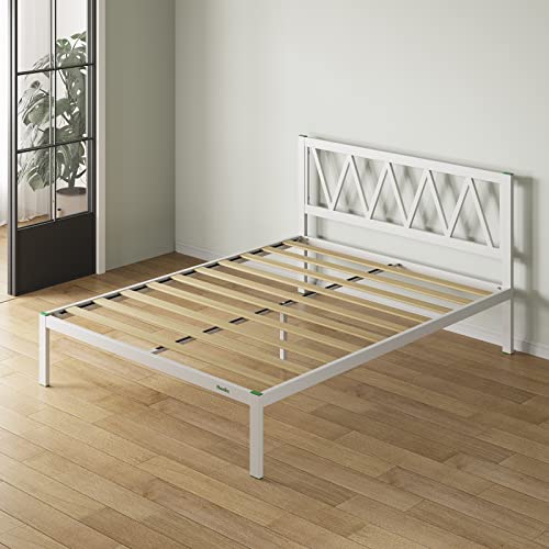 Novilla Rete Letto Una Piazza e Mezza 120x200 con Testiera e Pediera, Struttura Letto a Doghe in...