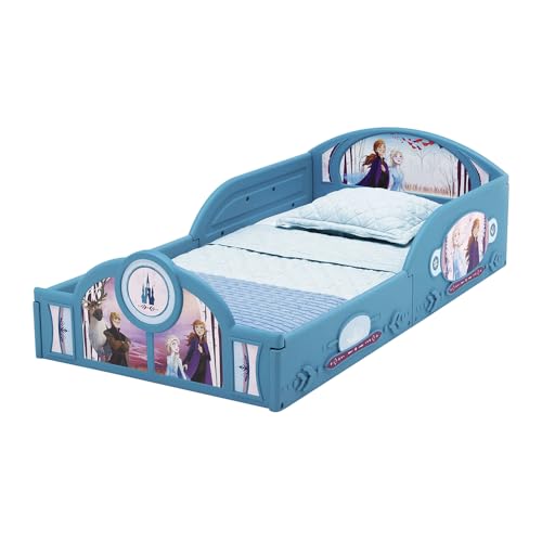 Image of Delta Children Toddler Bed Frozen Ii Plastic Sleep and Play with Guardrails