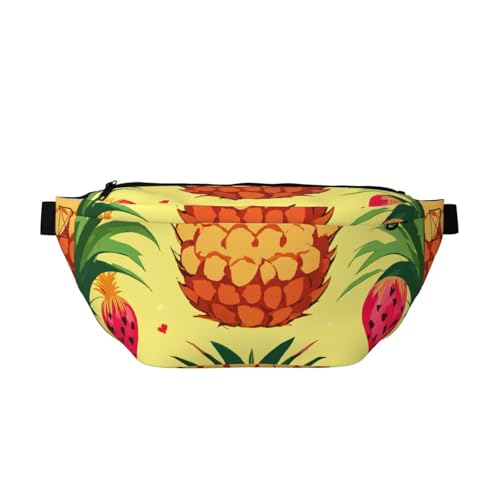 Sac banane de course à pied réglable avec imprimé ananas