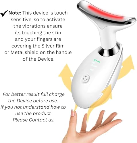 Lux Cove 3-in-1 LED Facial Sculptor| 3 Modes Upgraded Face Massager Cosmetic Glow Touch Facial Deep Relaxing Relieving Treatment Handheld(White 3C)