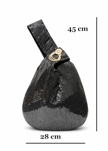Image of Signature Potli Bag for Women - Sequin Knot Detail | Wedding & Cocktail Festive Statement Ethnic Handbag