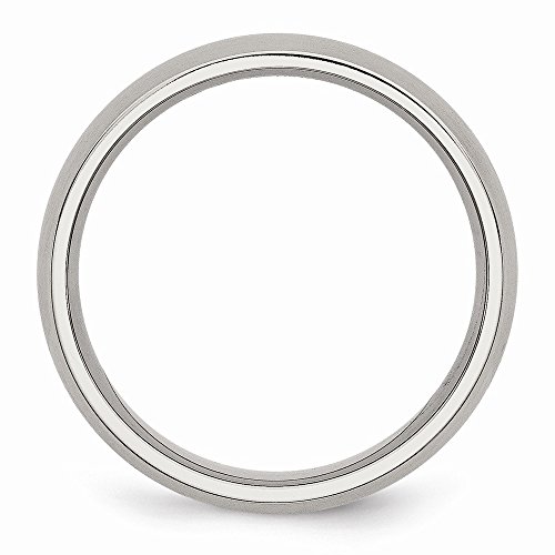 Solid Stainless Steel 6mm Matte Brushed Finish Plain Classic Wedding Band Ring Comfort-Fit2