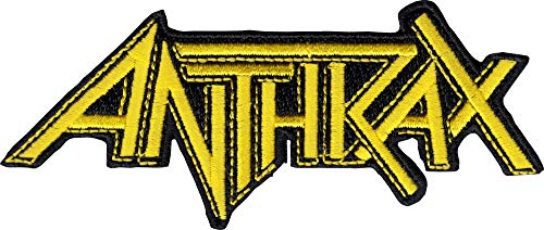 Image of Anthrax - Yellow and Black Logo - Embroidered Iron on Patch
