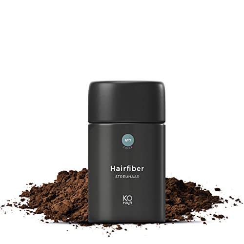 KÖ-HAIR FIBERS Haarverdichtung, Schütthaar, Streuhaar für lichtes Haar und Teilglatze 12g Dunkelbraun Cover