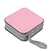 Sandfren Car CD Case, 48 Capacity Hard Plastic & Non-Woven Fabric Vehicle DVD Case Holder with Zipper, Portable Automotive Disc Wallet Storage Organizer Binder for Travel, Universal Fit (Pink)