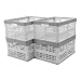 Zopnny Caja plegable de 4 paquetes, caja de almacenamiento de plástico plegable, canasta de caja apilable, 15 L