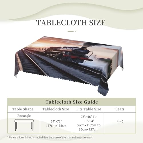 Nappe train à vapeur de qualité supérieure | Linge de table 137x183