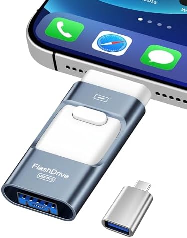 ZARMST USB Stick 256 GB für Smartphone, 4-in-1 USB 3.0 Speicherstick, Blau | Vielseitiges Flash-Laufwerk für Handys, Tablets & PC, Fotos & Videos sichern, schnelle Datenübertragung
