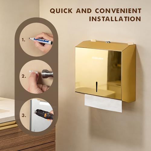 Soporte de pañuelos y toallas de papel de mano multipliegue de pared 3