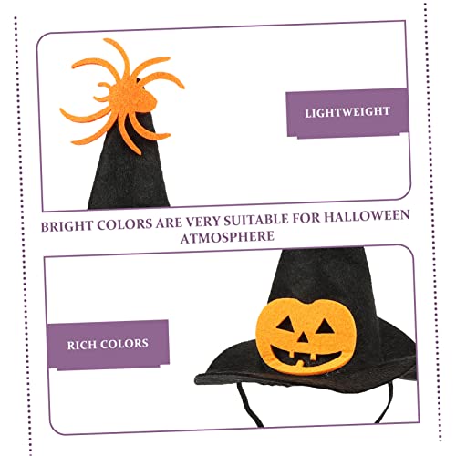 Ipetboom 4 Conjuntos Chapéu De Halloween Cachorrinho Chapéu De Bruxa Lenço De Estimação Cocar De Gat
