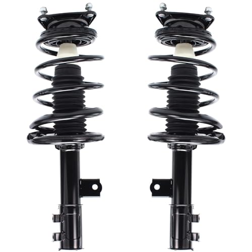 Image of Detroit Axle - Struts Shocks for 2007-2010 Hyundai Elantra, Complete 2 Front Struts with Coil Spring 2 Rear Shock Absorbers 2008 2009 Replacement Ready Quick Install Assembly