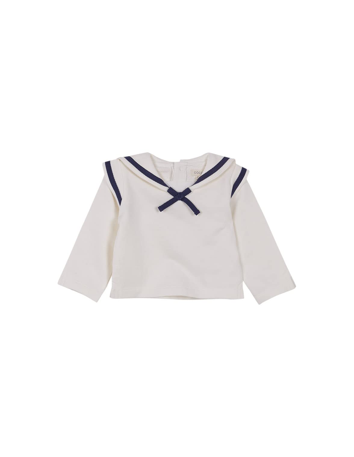 GOCCO Sudadera Marinera CRUDA Y Azul, Felpa Bimba 0-24, Blanco ROTO,