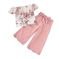 Completo Estivo Bambina 2 Pezzi - Top E Pantaloni, Cotone, Taglia 8-9 Anni, Grigio - Foto 2